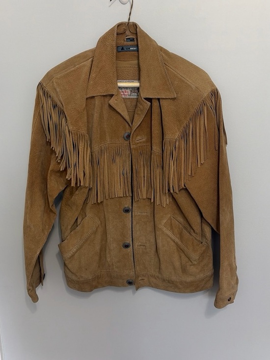 Liz Claiborne Jackets & Blazers - Liz Claiborne Fringe Suede Jacket - Tan